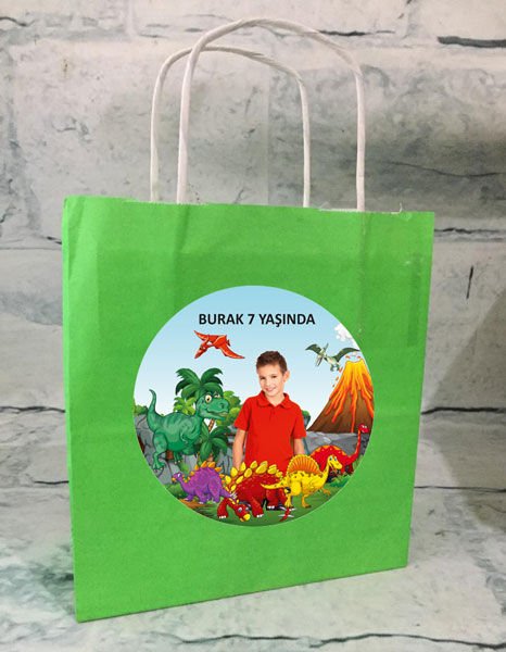 Dinazor Temalı Kişiye Özel Hediyelik Çanta 6 Adet