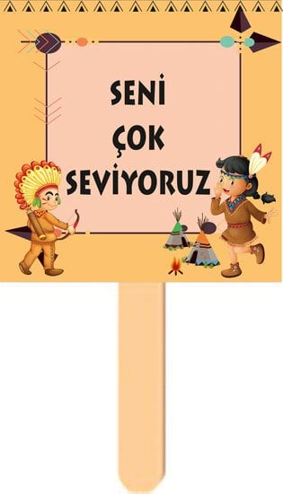 Kızılderili Temalı Konuşma Balonu 9